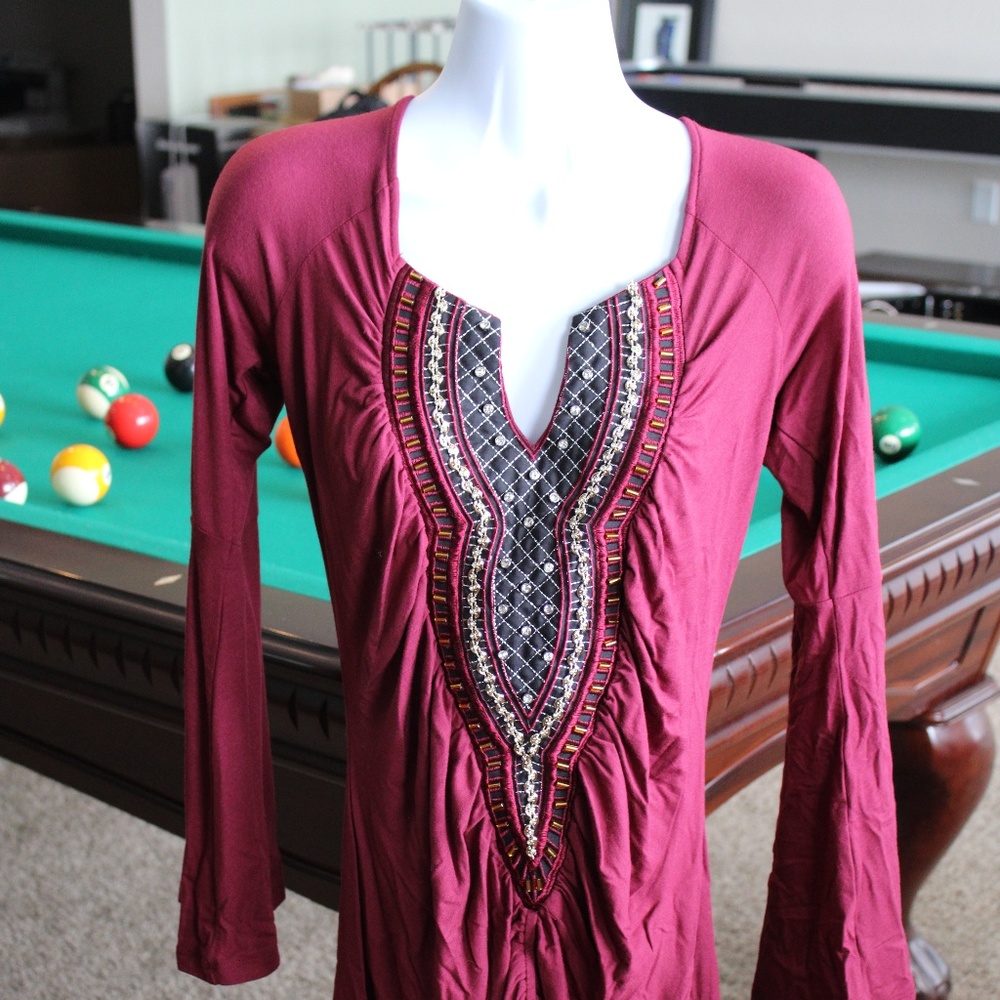 Beaded & embroidered Top.  L